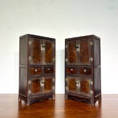 古董老黄花梨家具传世清代海南黄花梨书柜亮阁柜面条柜明清家具-木柜/木