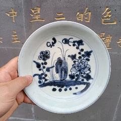真品清代古玩古董瓷器清朝青花夔龙香炉全品民俗陶瓷老物件包老-青花瓷