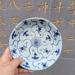 真品清代古玩古董瓷器清朝青花夔龙香炉全品民俗陶瓷老物件包老-青花瓷
