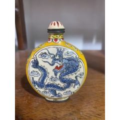 民国鸡油黄老琉璃鼻烟壶-鼻烟壶-7788红宝书