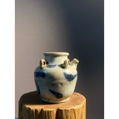 清代康熙时期青花「十二花神」小赏瓶_青花瓷_玩古怡情【7788文玩】