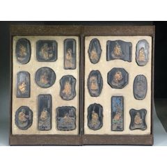 上海墨厂*七十年代《漱金》清板一两重约:34克贡烟曹素功墨条_墨_福韵堂