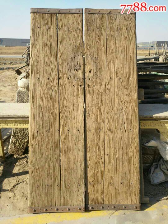 老榆木风化门板