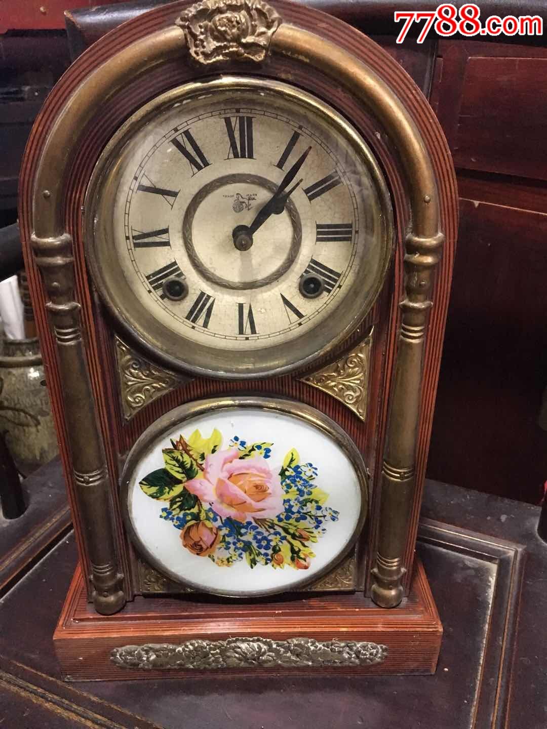老式上弦座钟--7788明信片收藏
