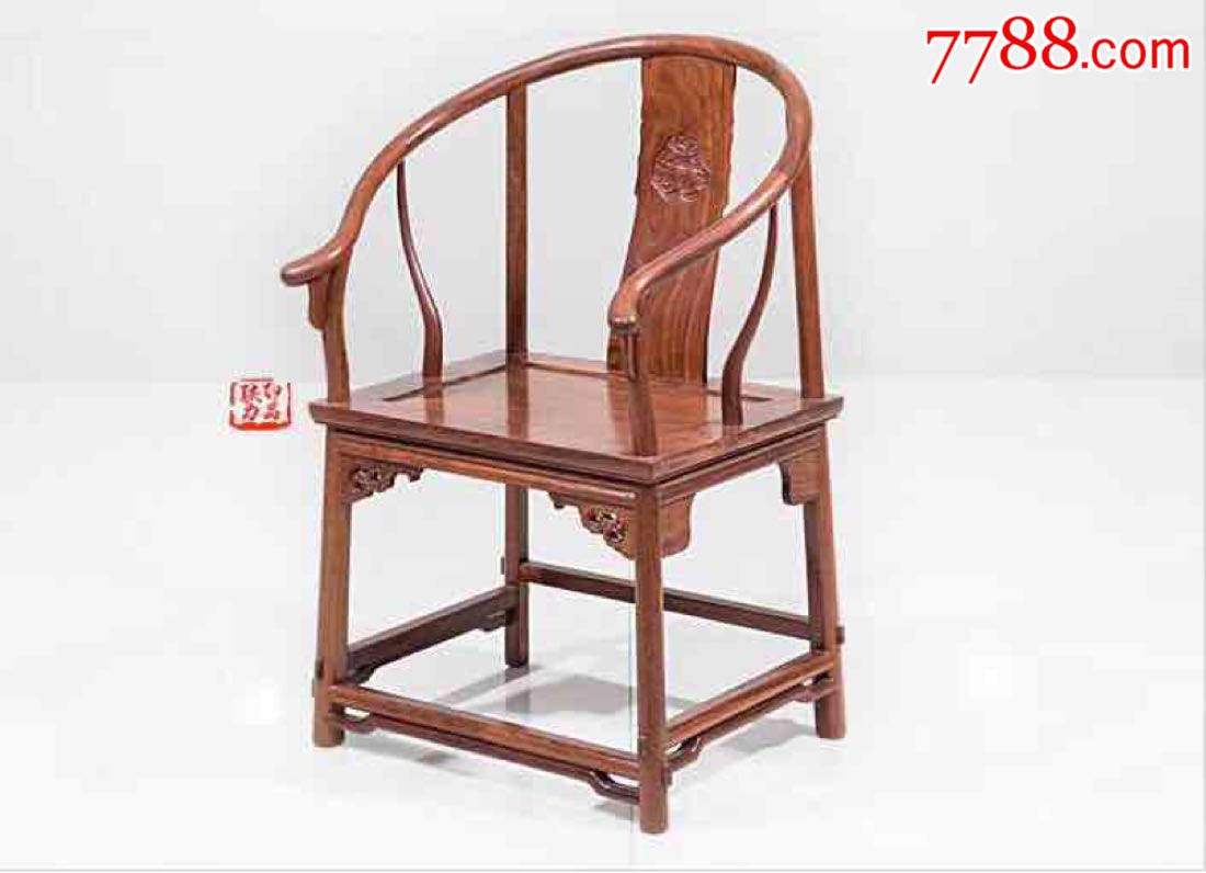 卧龙居铁力木家具铁力木恭亲王府寿字纹圈椅现藏国家文化部
