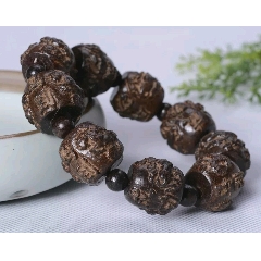 黑檀木木雕马到成功手串珠子直径2厘米(wh230127)_7788收藏__收藏热线