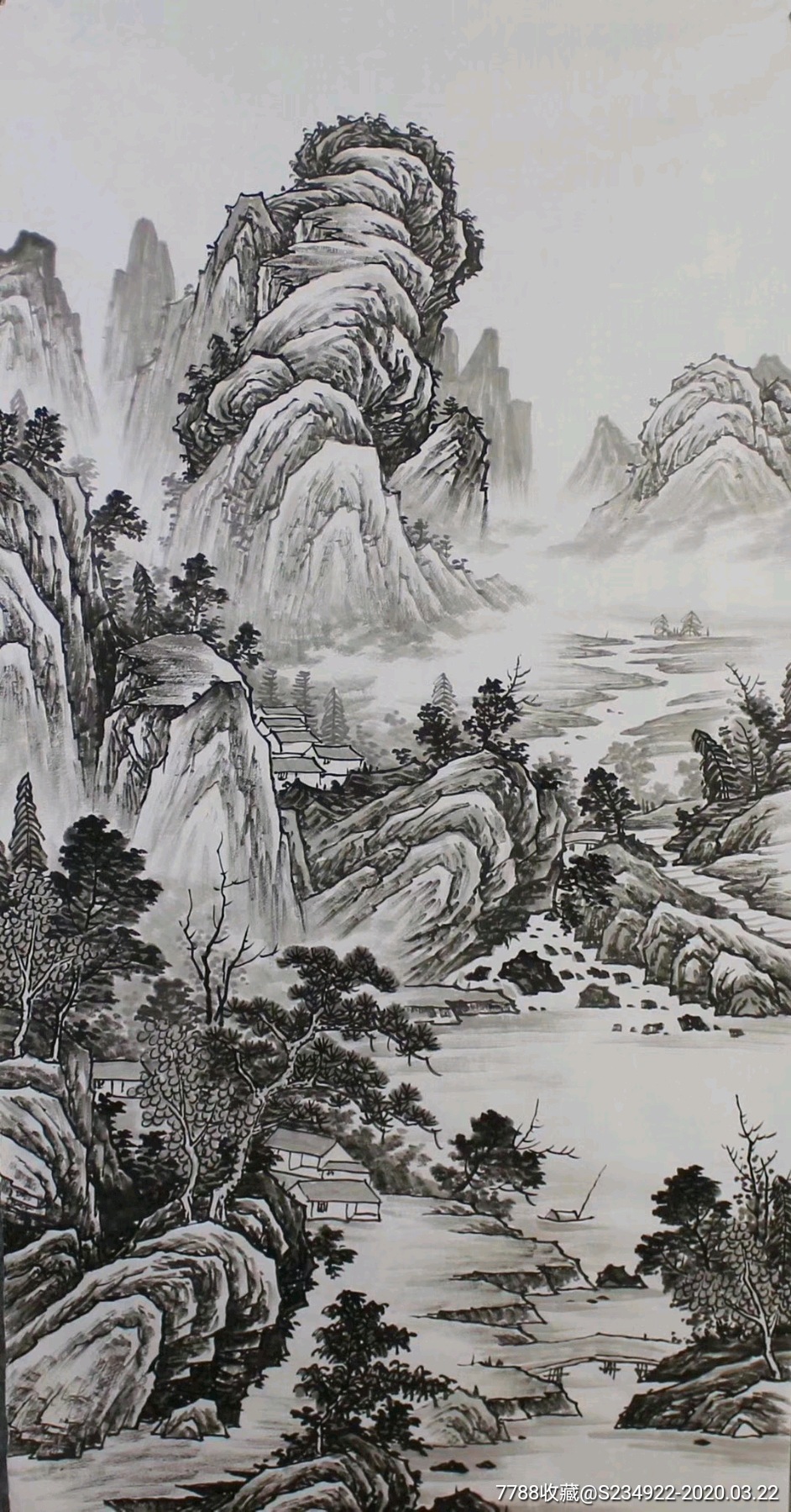 水墨丹青,四尺136*68厘米