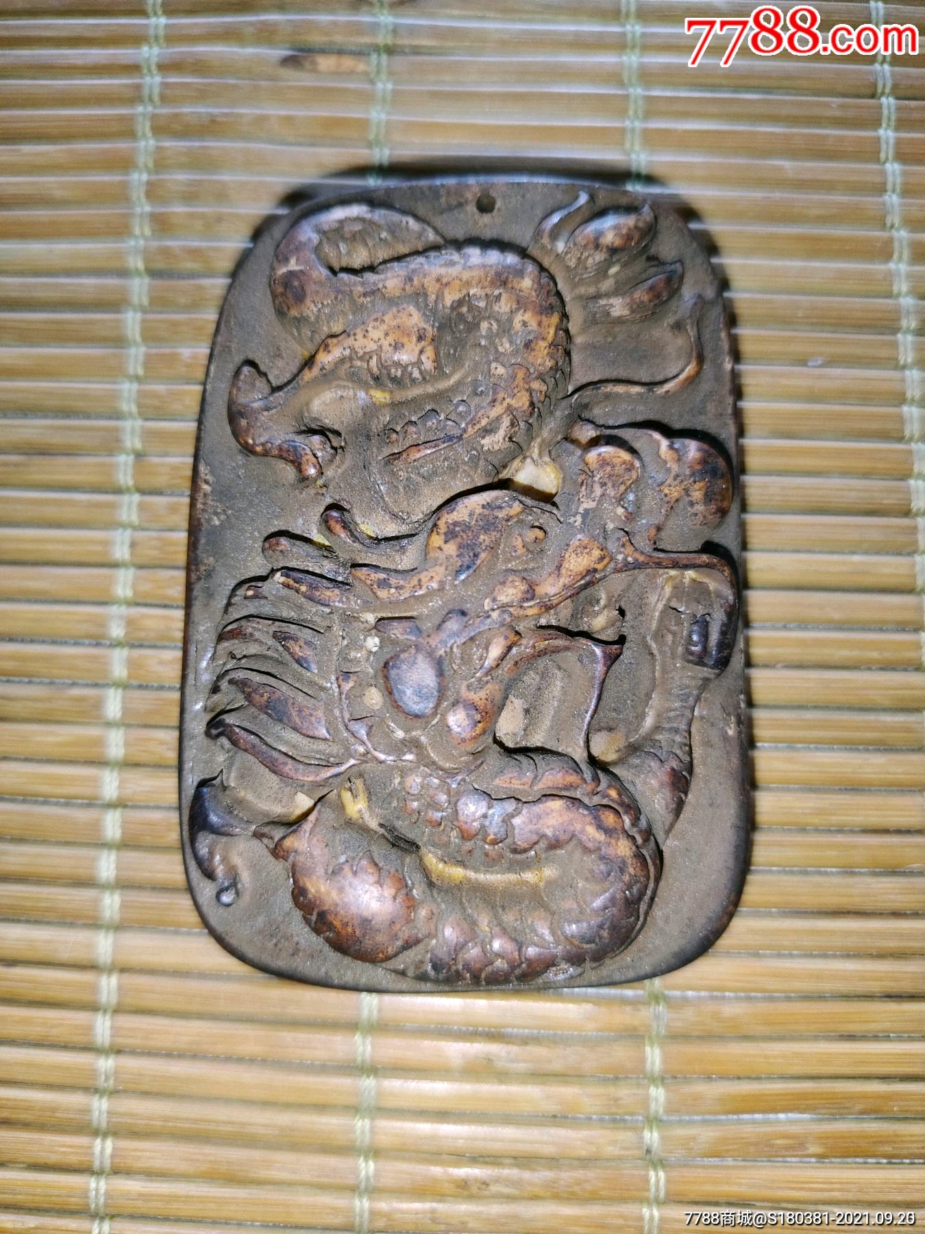 龙延香吊坠挂件浮雕龙牌子