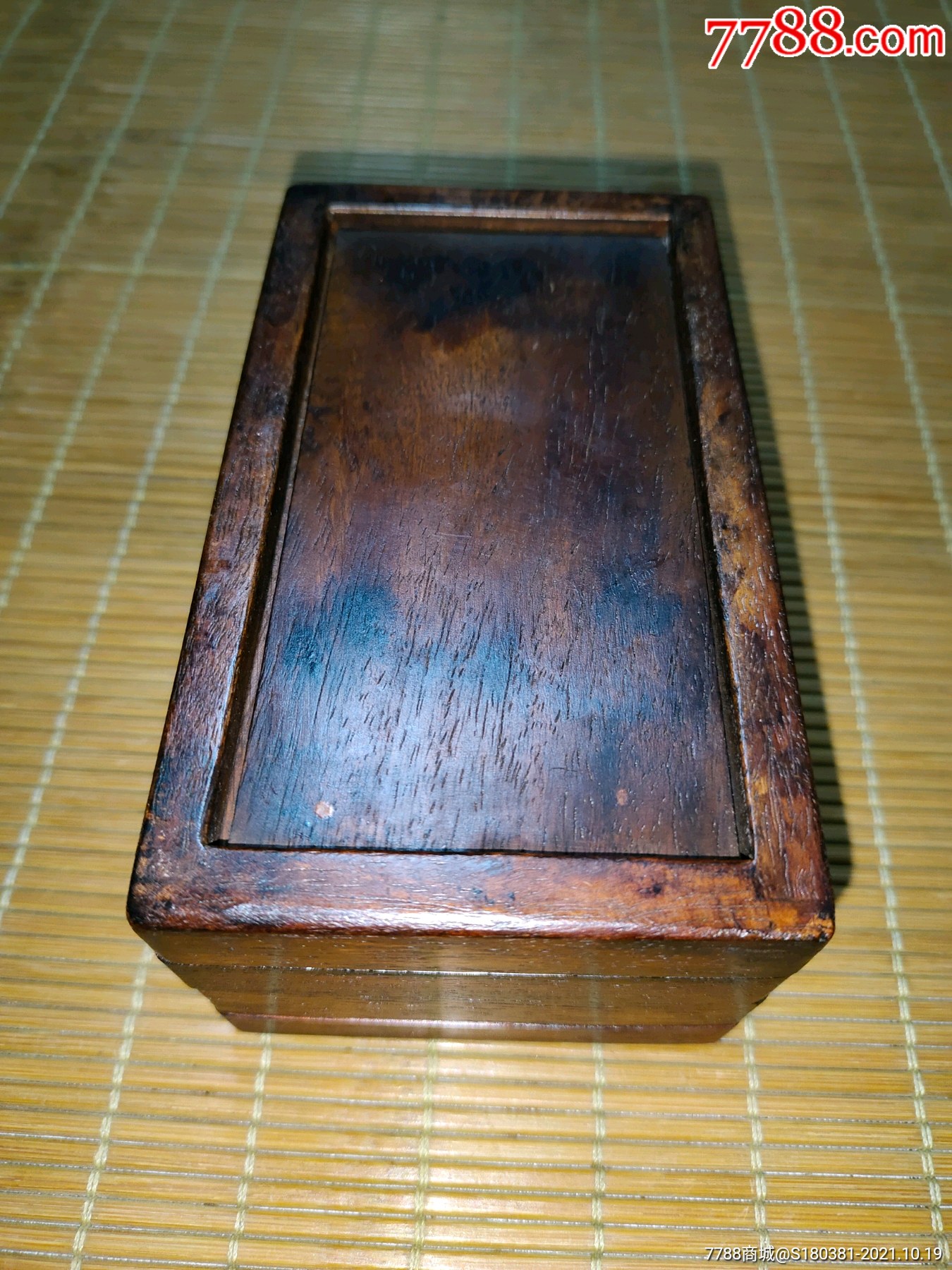 老红木花梨木机关推拉门首饰盒木质盒子