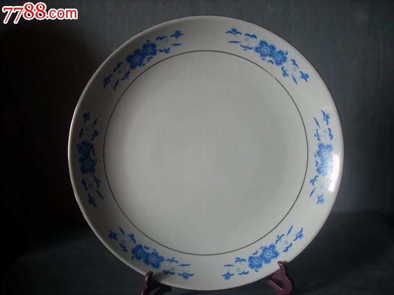 70年代衡阳界牌瓷厂釉中彩大盘一只