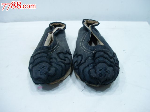 清代云头纹老布鞋