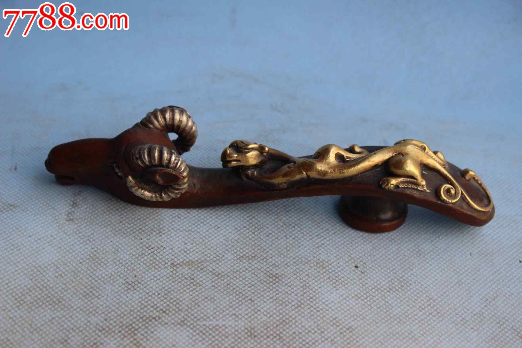 紫铜鎏金笔架-价格:980元-se20224874-笔架/笔搁-零售-7788收藏__收藏