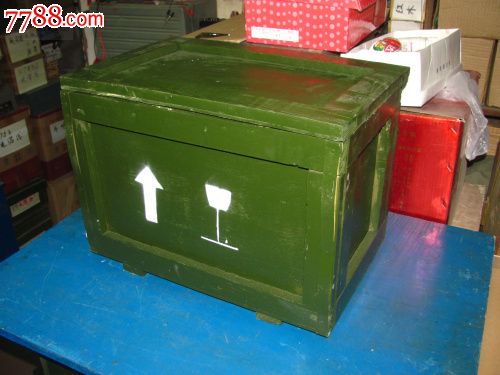 42x28x32厘米军绿色木箱用木箱军工包装箱