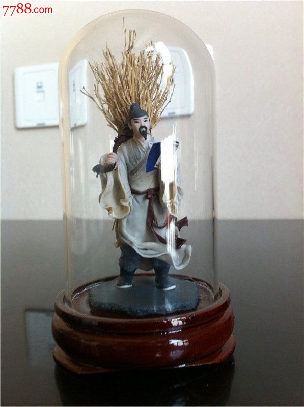 面人彭作品樵夫看书