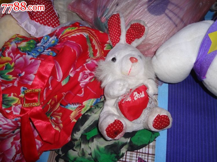 90年代初毛绒经典造型兔子_其他传统玩具_旧旧书斋【7788收藏__收藏