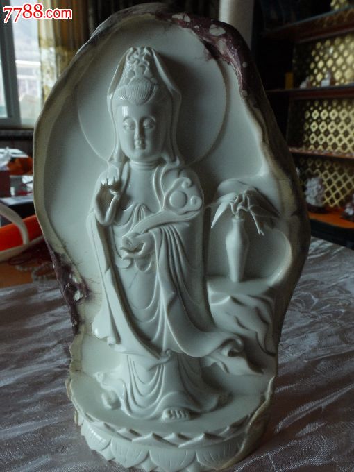 西藏象*玉如意观音摆件_其他玉石/玉器_西藏昌都丁青象牙玉【7788收藏