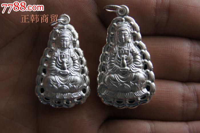 990纯银观音纯银观音吊坠银观音吊坠银观音纯银吊坠男女款