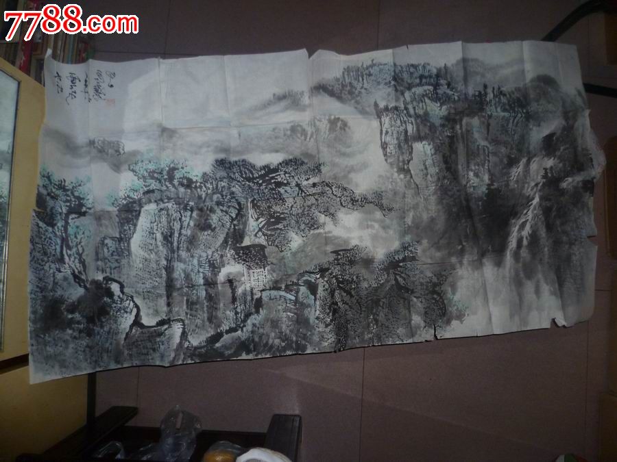 陈良鹰水墨山水原画【4尺整张】_山水国画原作【钱