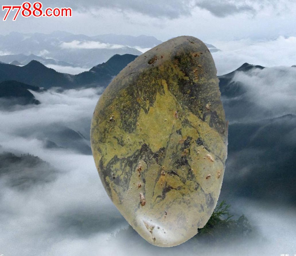 群山巍峨天然长江石
