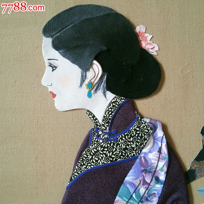 设计创作的产品,工艺布贴画是一种古老技艺上发展起来的新型艺术品,用