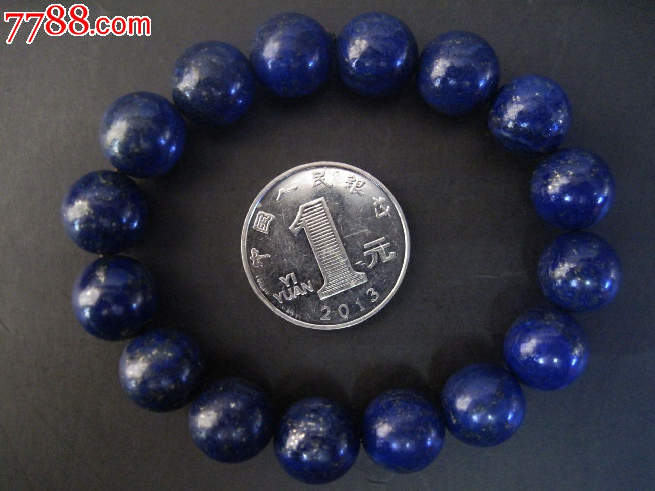 清代老青金石珠串-玛瑙/宝石手串-7788文玩