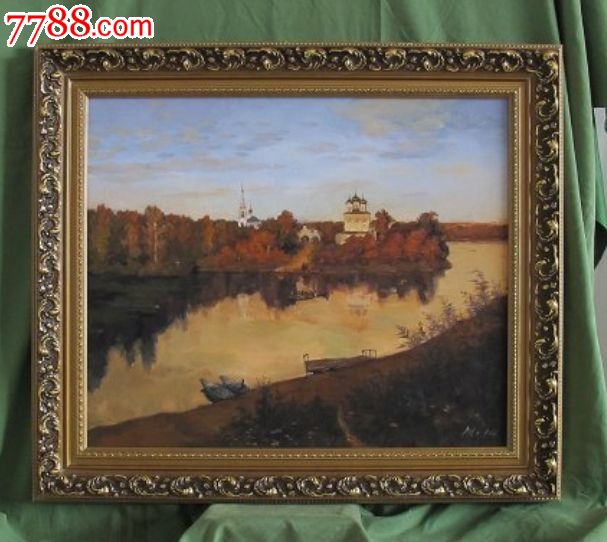 油画风景晚钟_油画原画_作品欣赏_收藏价值_7788油画收藏
