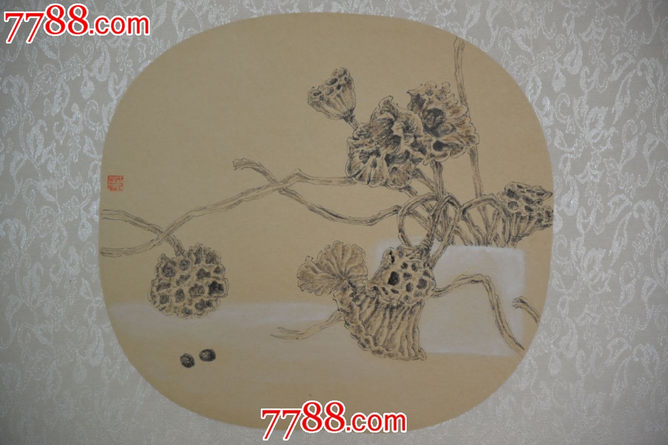 一幅极具升值潜力的工笔画莲子图