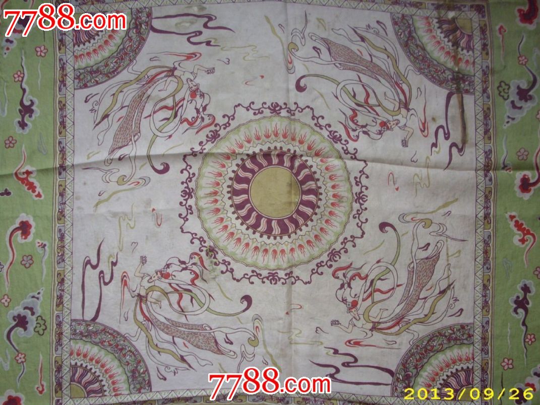 漂亮民国飞天图案包袱