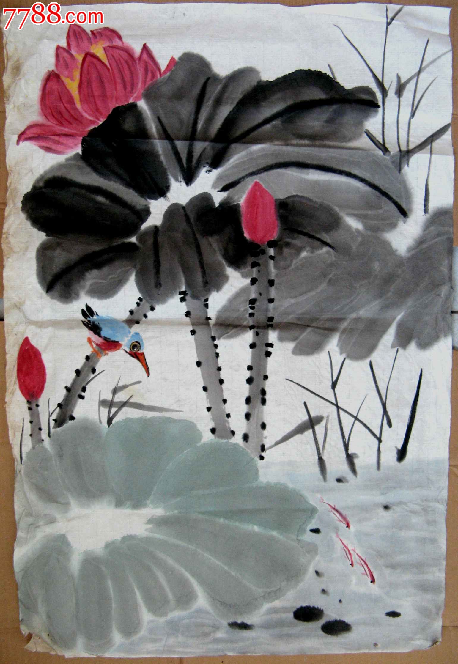 风荷鸣鸟图-价格:24元-se23776521-花鸟国画原作-零售-7788收藏__收藏