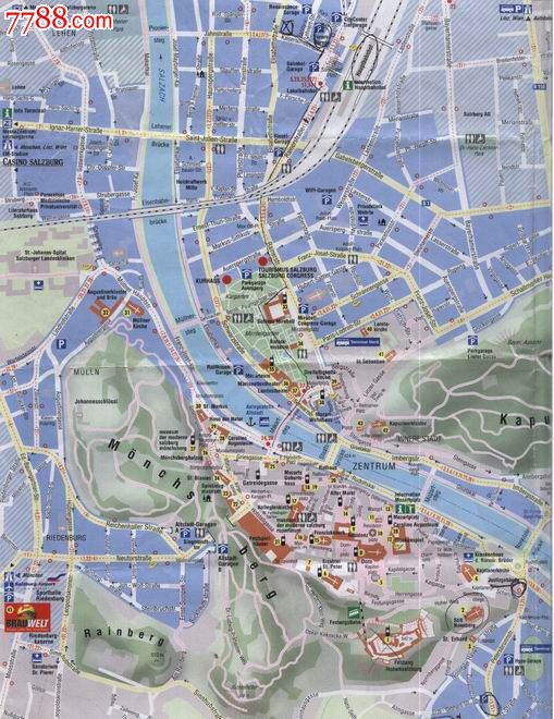 带地图以及景点介绍的奥地利萨尔斯堡游览指南