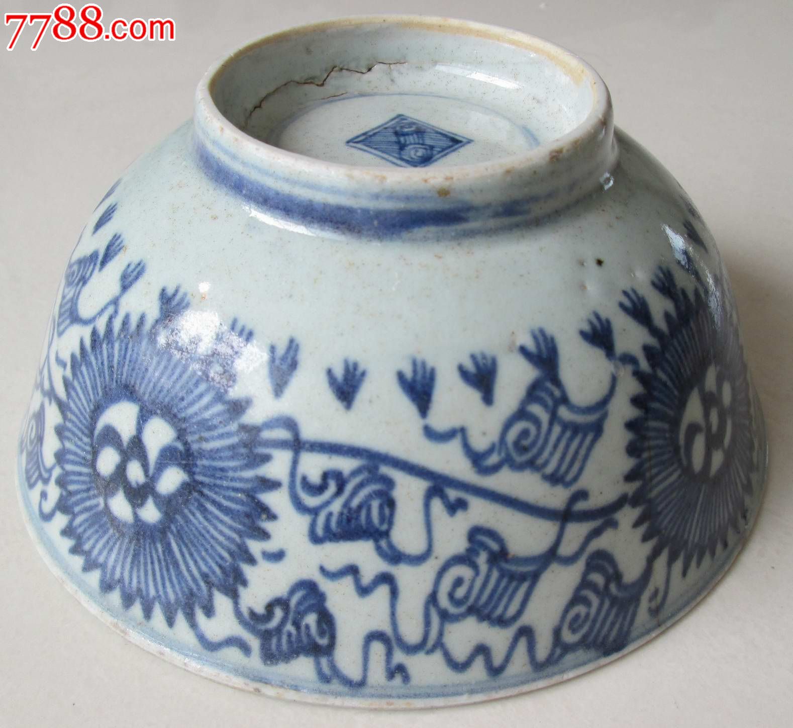 清代清三代,雍正青花碗,大碗