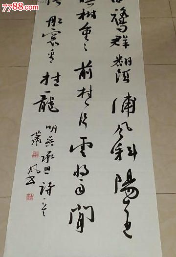 中国书法家协会理事陈洪武萧风书法13754cm