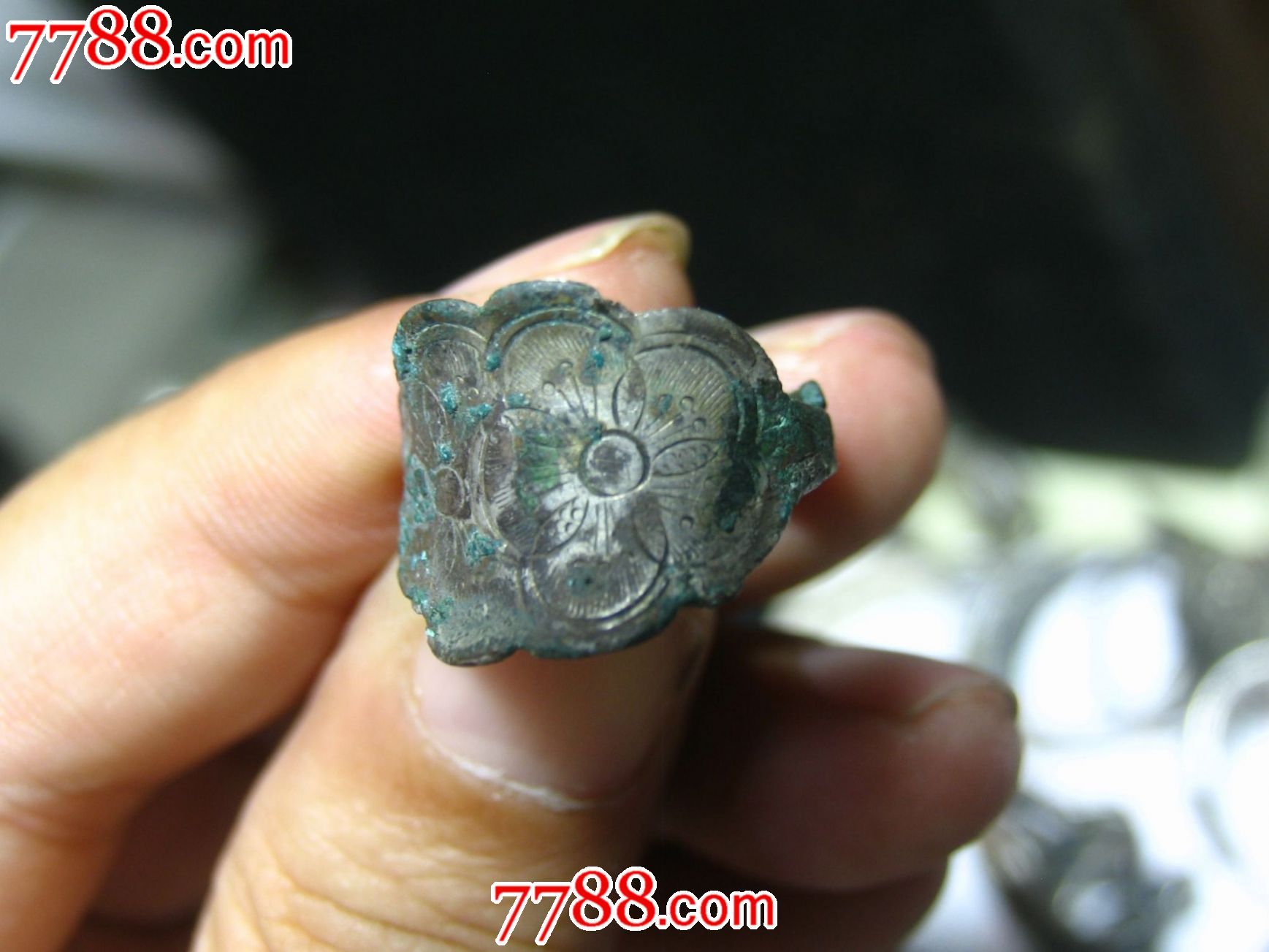 出土深锈白铜戒指不真不老可退古玩古董