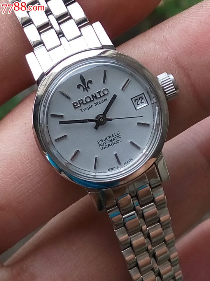 瑞士库存百浪多全自动机械女表25钻eta2671金色机芯高频快摆机