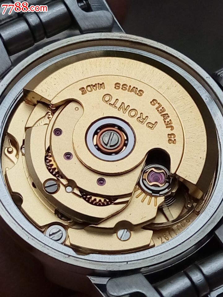 瑞士库存百浪多全自动机械女表25钻eta2671金色机芯高频快摆机