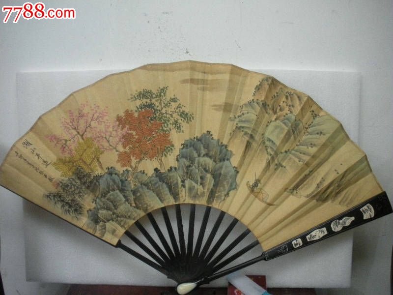 乡里收的稀少独特镶边掐丝古扇子古董收藏_其他木艺品_集萃阁【7788收藏__收藏热线】