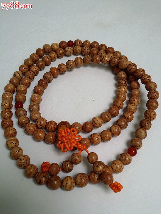 古玩杂项古董收藏清代老菩提千年菩提铜莲子108颗佛珠念珠手链特价