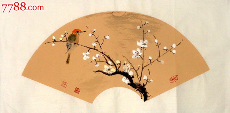 张慧勤四尺三开工笔国画花鸟作品p6090