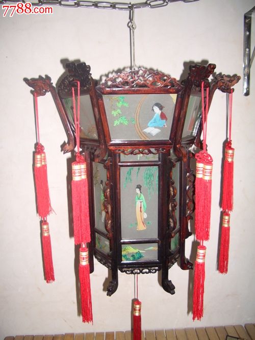 宫灯挂灯吊灯灯笼灯饰泰国花梨木宫灯8058#_价格7988元【红工坊】_第1