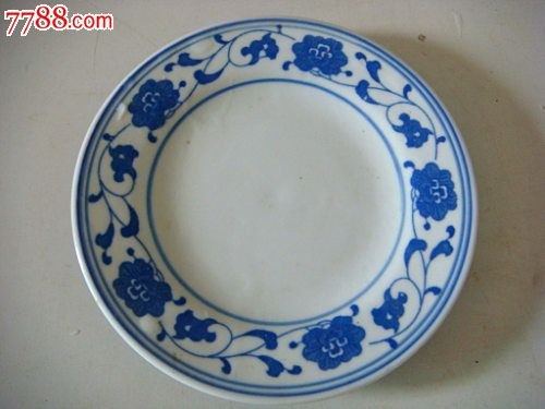 罗庄镇制青花盘一对_青花瓷_收藏价格_鉴定交易_7788瓷器网