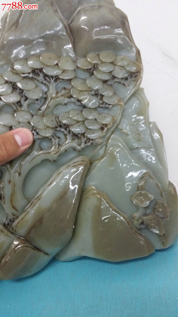 老坑和田玉山料摆件高26cm