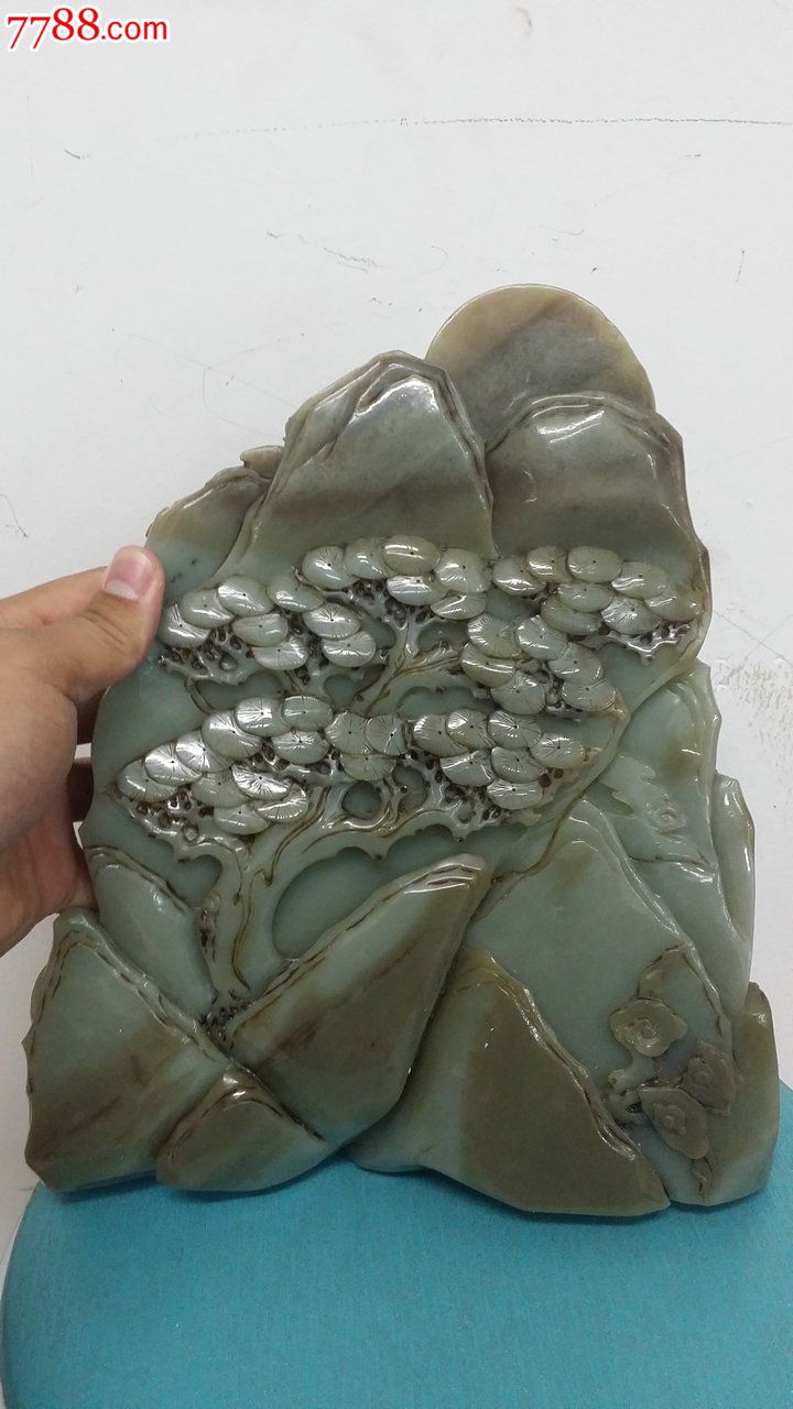 老坑和田玉山料摆件高26cm