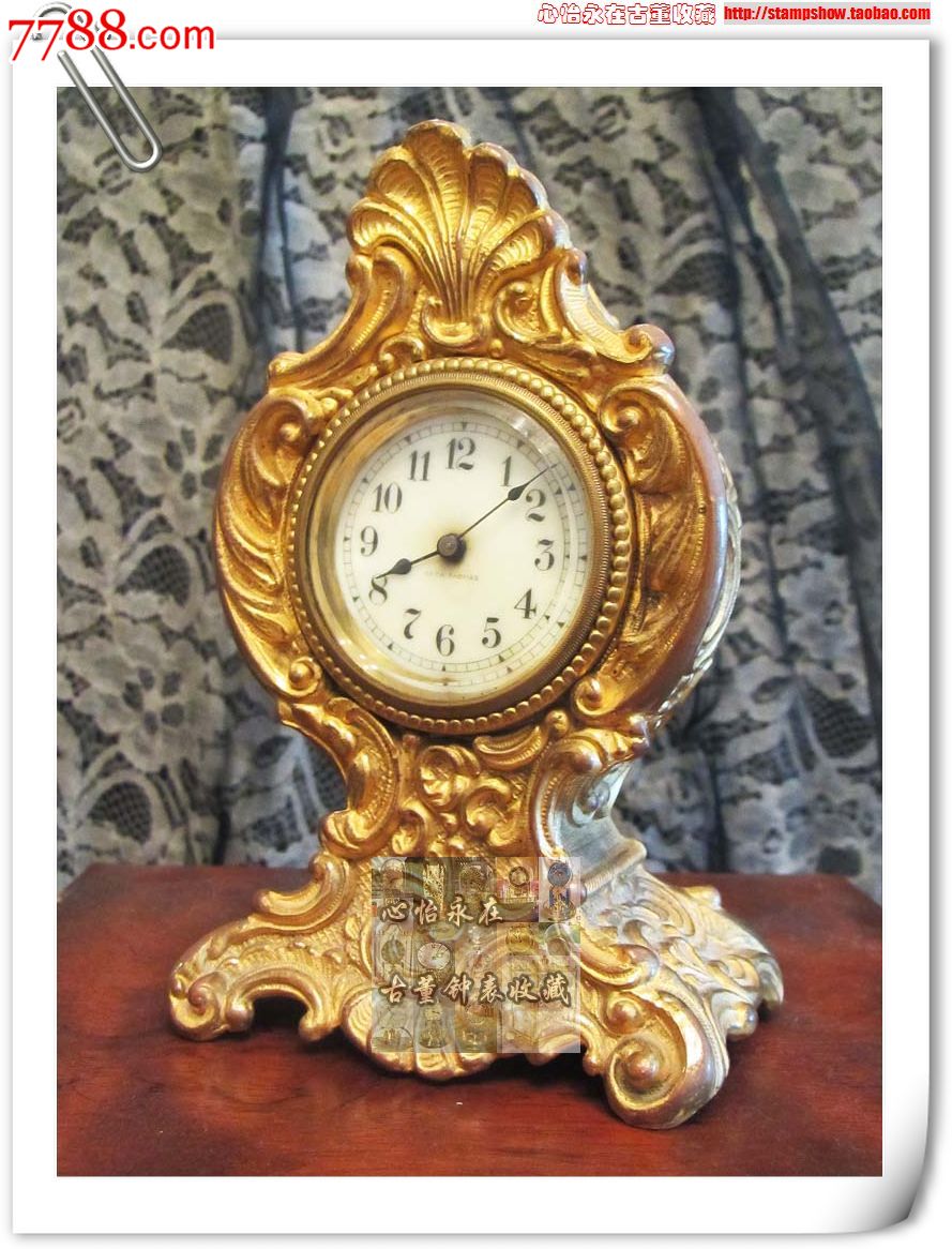 1900年古董钟seththomas铜鎏金机械钟/皇家贵族座钟收藏台钟