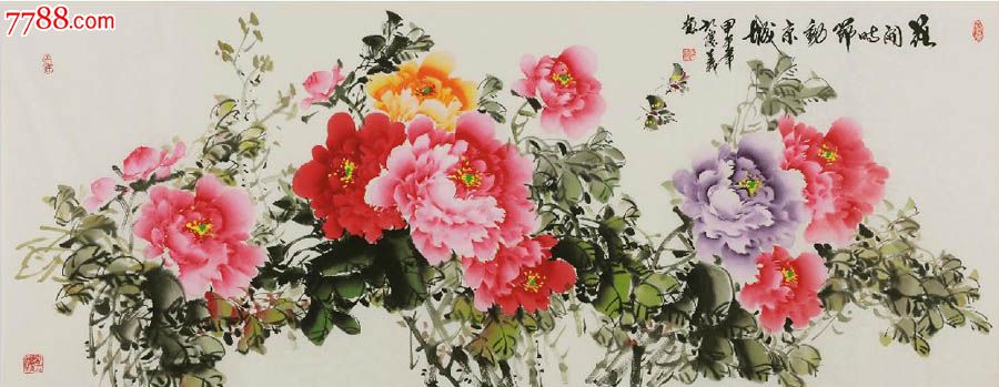 孔庆义·小六尺写意牡丹