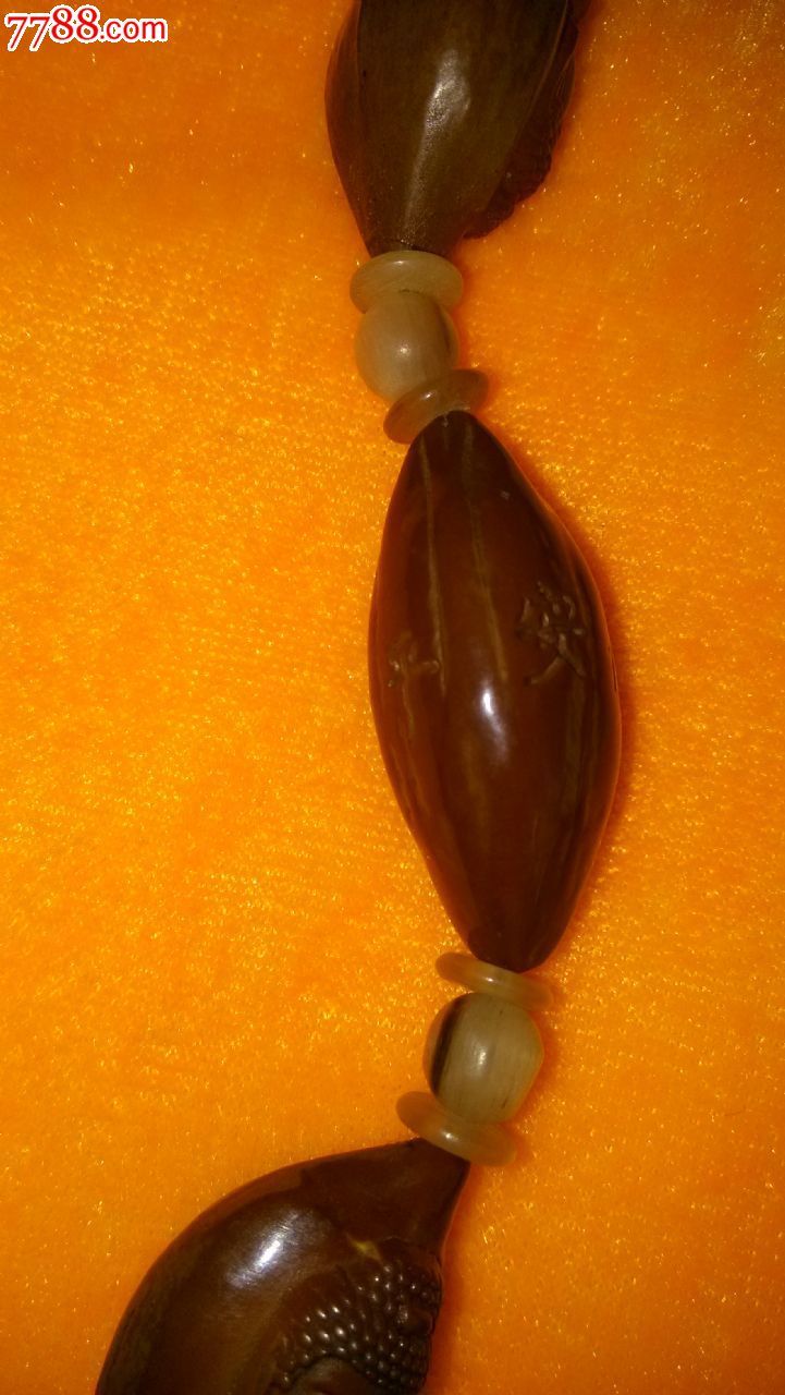 佛佑平安老料橄榄核手工雕刻已出浆挂瓷