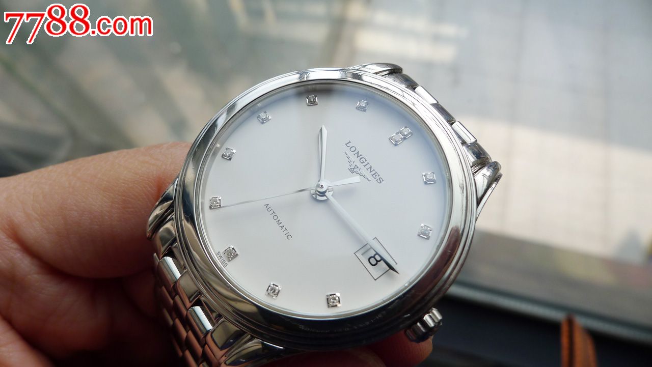 浪琴钻刻军旗自动机械表