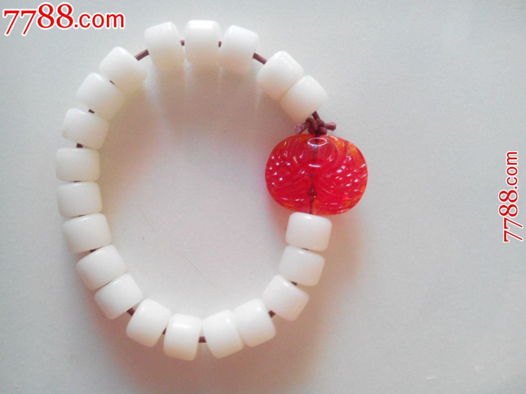 宫廷雕花双鱼纹背云背鱼儿佛珠