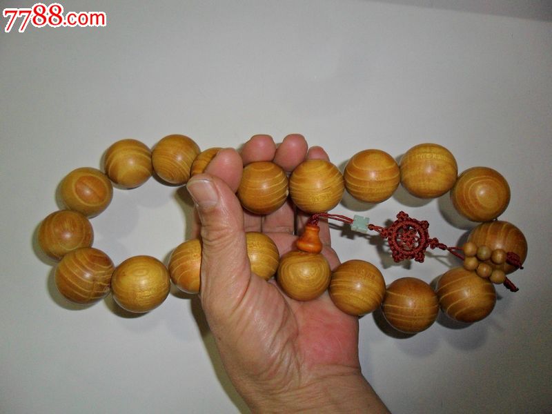 泰山柘木手串,佛珠,菩提——单株直径30cm每串19珠(含三通)