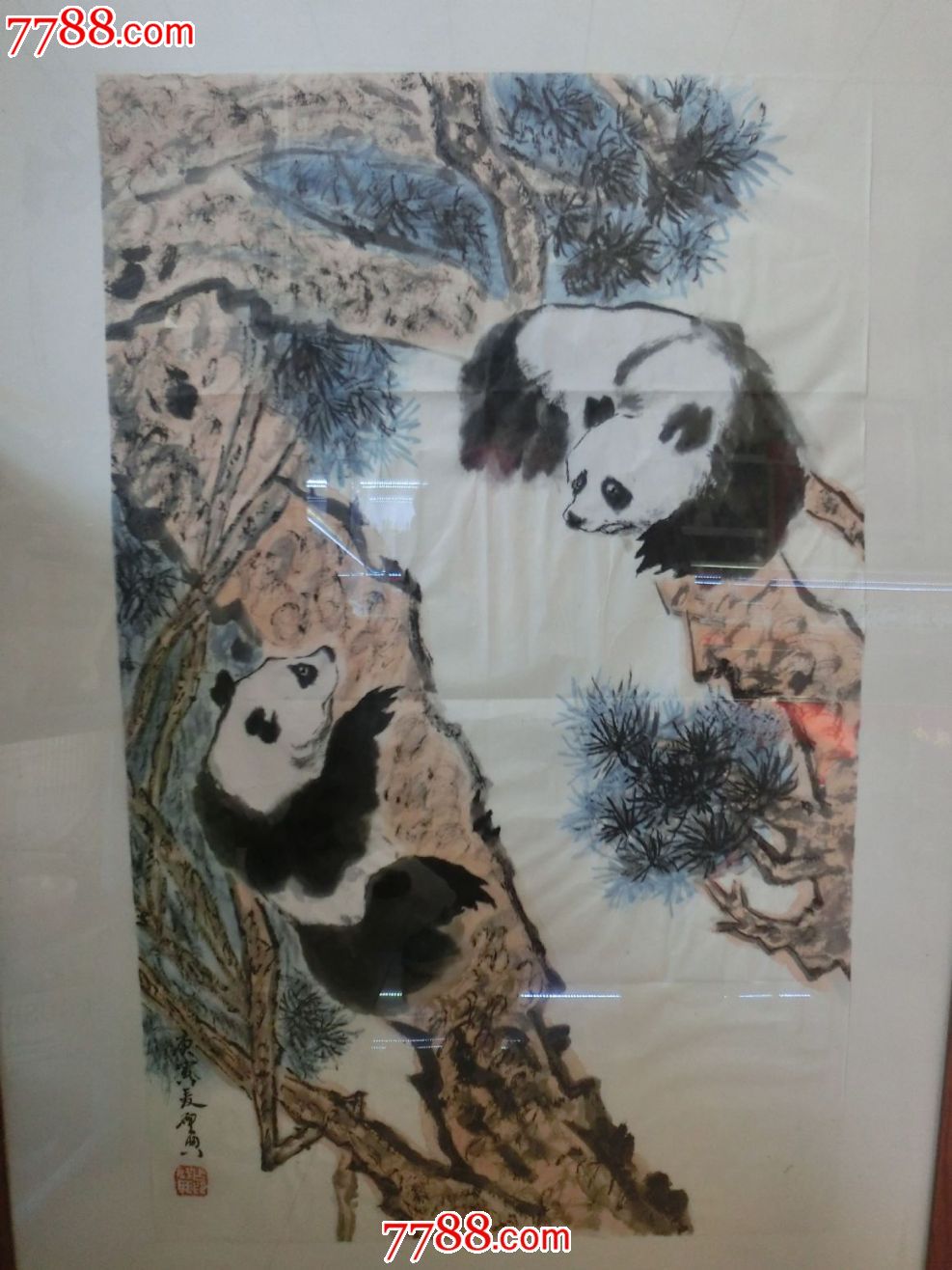 乍启典国画熊猫