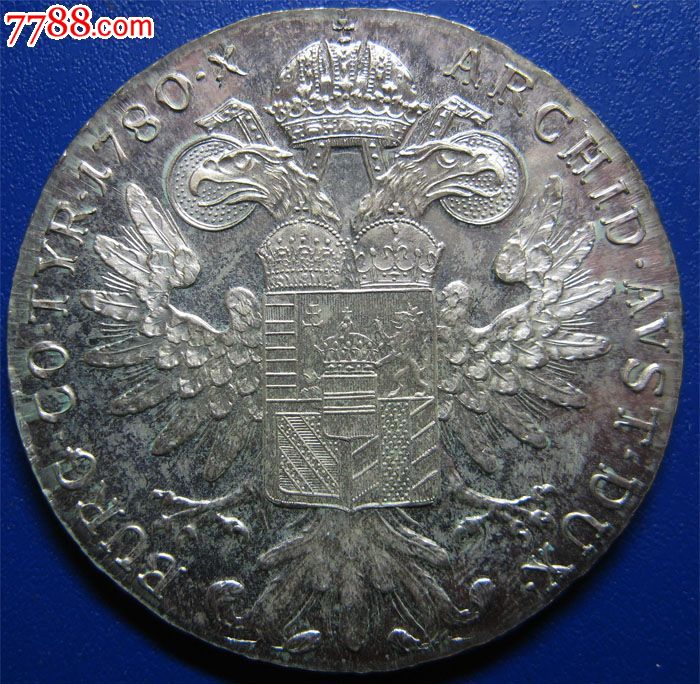 奥匈帝国官方后铸1780年泰勒大银币